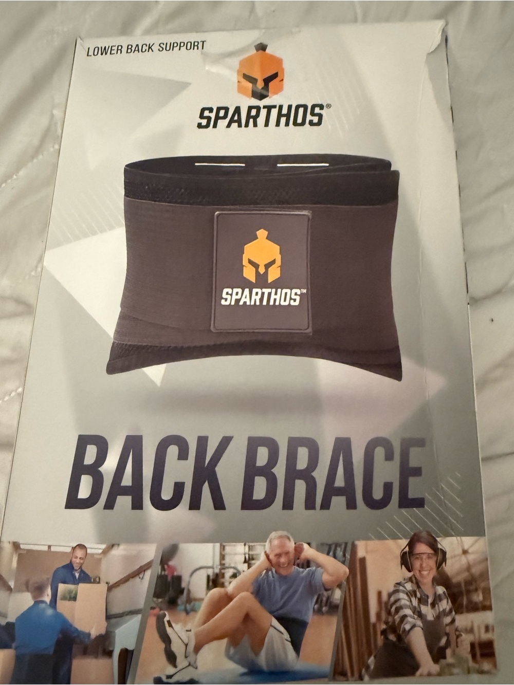 Sparthos Lower Back Support Back Brace - Black